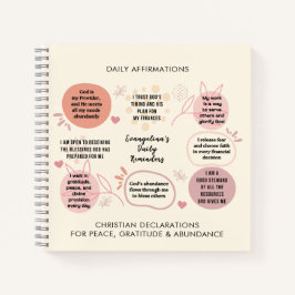 Cuaderno Custom Daily Affirmations Christian Bible Verse