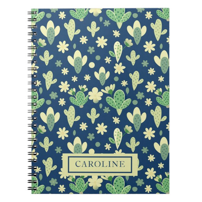 Cuaderno Custom Desert Cactus & Succulent Pattern (Frente)