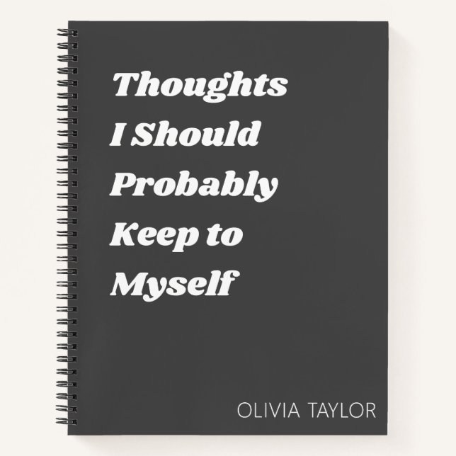 Cuaderno Custom Dry Minimalist Office Humor Quote Funny (Anverso)