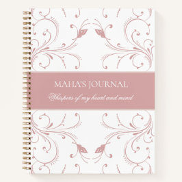 Cuaderno Custom Dusty Rose Botanical Butterfly Journal 
