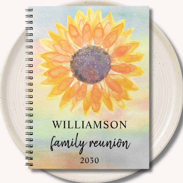 Cuaderno Custom Family Name Sunflower Family Reunion (Subido por el creador)