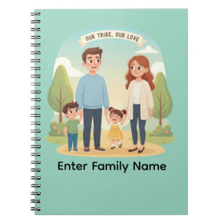 Cuaderno Custom Family Portrait Our Tribe Our Love