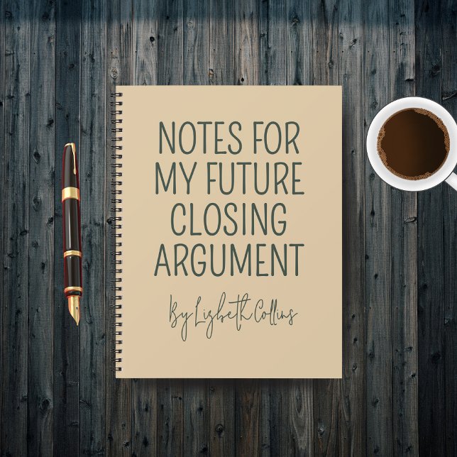 Cuaderno Custom Funny Lawyer Journal for Graduation Gift (Custom Law School Journal — Funny Lawyer Gift for Graduation or Office Desk)