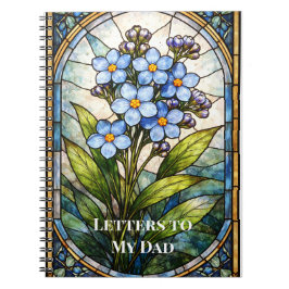 Cuaderno Custom Grief Journal Forget Me Not Stained Glass 