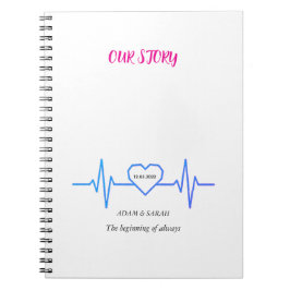 Cuaderno Custom Heartbeat Photo Notebook - Personalized Dat