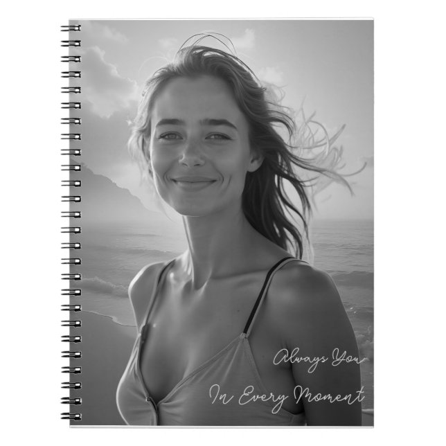Cuaderno Custom Her Portrait – Simple Photo Gift for Her (Frente)
