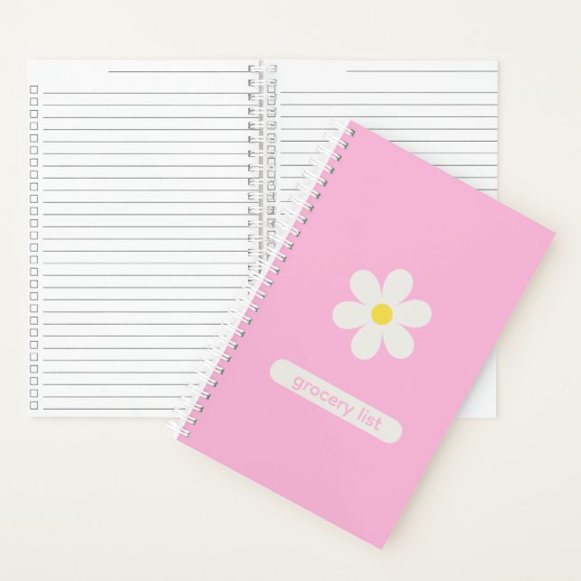 Cuaderno Custom Kitchen Organization Daisy Floral Notebook (Interior)
