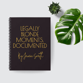 Cuaderno Custom Legally Blonde Journal Gift for Attorneys
