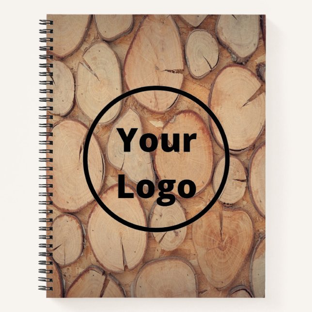 Cuaderno Custom logo brown tree logs (Anverso)