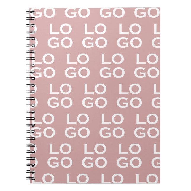 Cuaderno Custom Logo Business or Company on Dust Pink Rose (Frente)