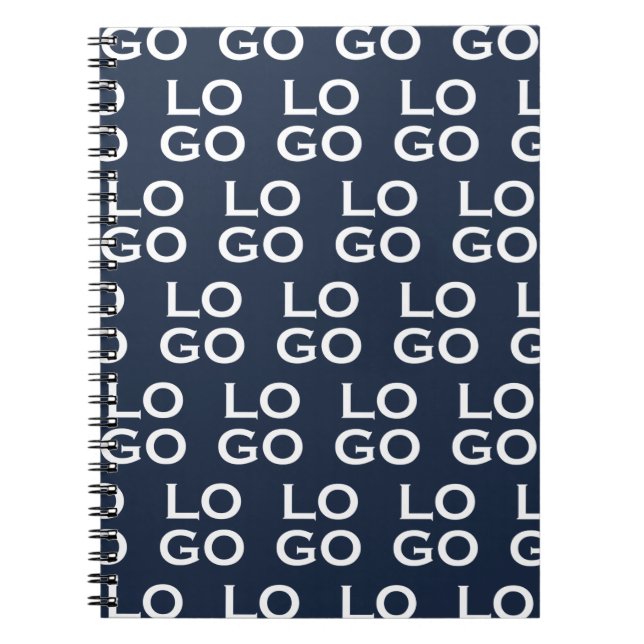 Cuaderno Custom Logo Business or Company on Navy Blue (Frente)