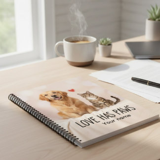 Cuaderno Custom Love Has Paws Canvas