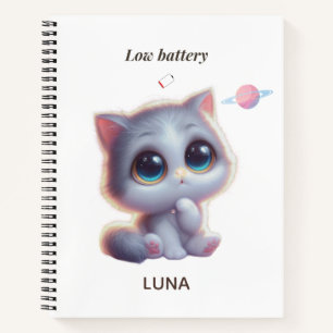 Cuaderno Custom Low Battery Cat Journal