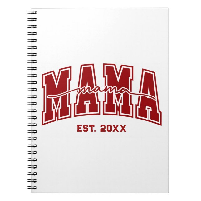 Cuaderno Custom Mama Est. Year Personalized Mom Established (Frente)
