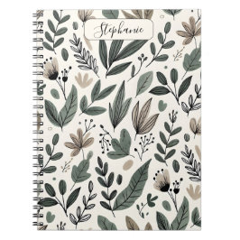 Cuaderno Custom Minimalist Botanical Journal Design