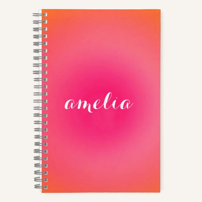 Cuaderno Custom Monogram Notebook – Serif Name With Aura (Anverso)