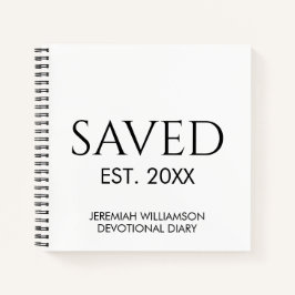 Cuaderno Custom Name Christian Saved Est Devotional 