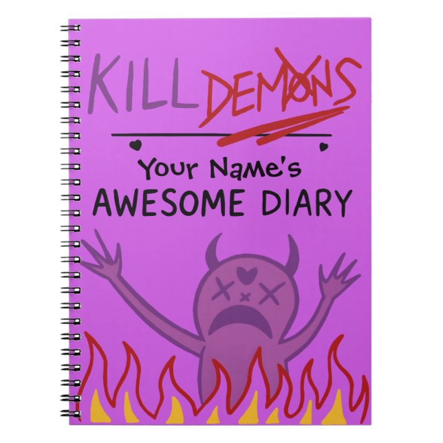 Cuaderno Custom Name Diary – Demon Hunters (Frente)