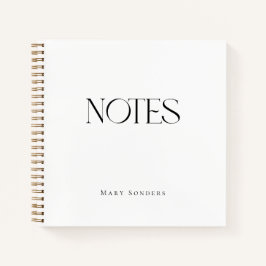 Cuaderno Custom Name Elegant Minimal Notes