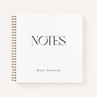 Cuaderno Custom Name Elegant Minimal Notes