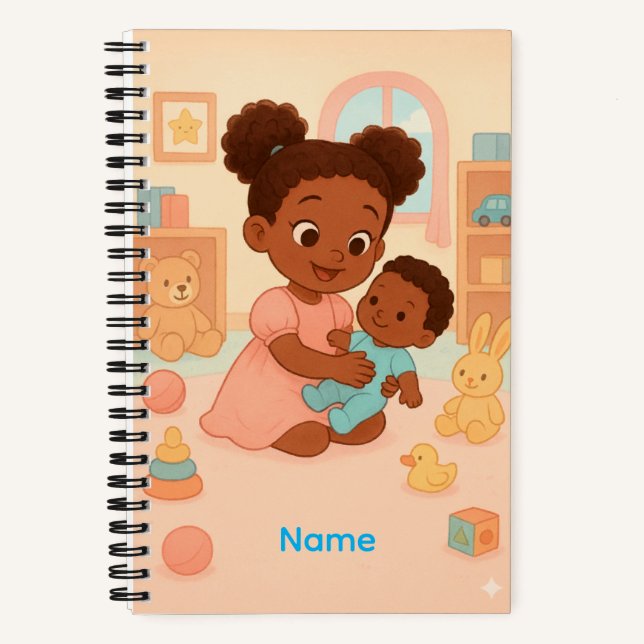 Cuaderno Custom Name Little Hands, Big Love (Anverso)