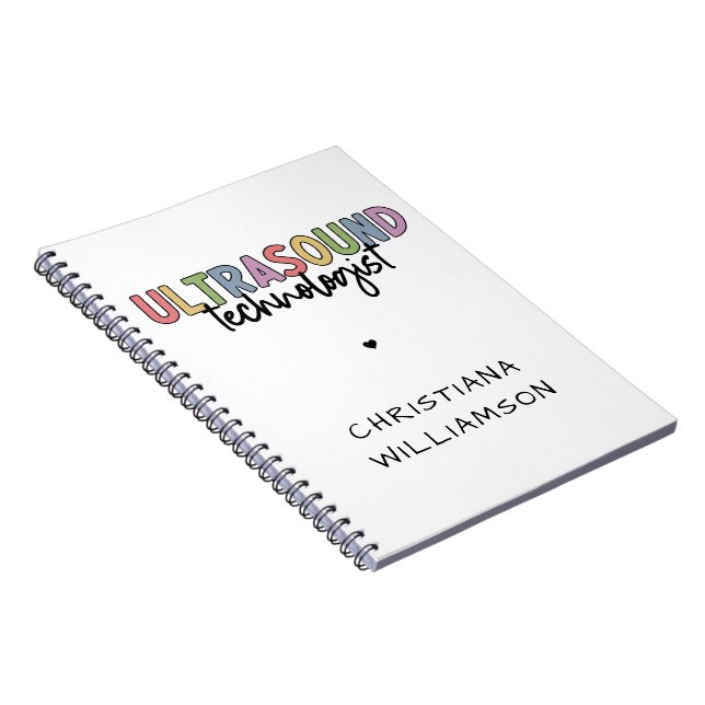 Cuaderno Custom Name Ultrasound Technologist Gifts (Lado Derecho)