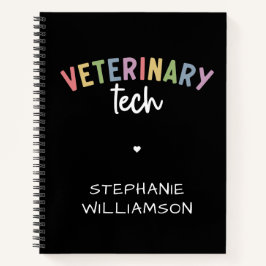Cuaderno Custom Name Veterinary Tech | Técnico de Vet