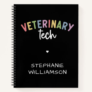Cuaderno Custom Name Veterinary Tech Técnico de Vet