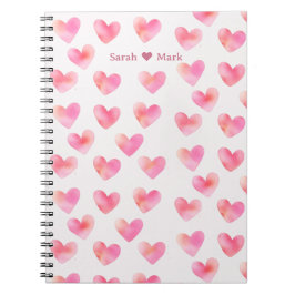 Cuaderno Custom Names Romantic Pink Love Design - 