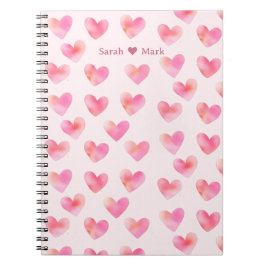 Cuaderno Custom Names Romantic Pink Love Design - 