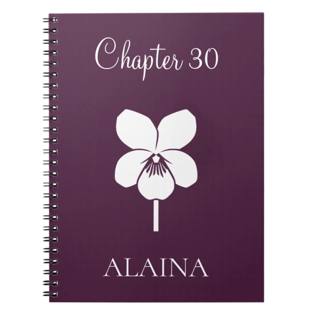 Cuaderno Custom New Chapter Violet February Birth Flower (Frente)