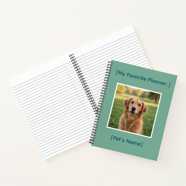 Cuaderno Custom Pet Photo Notebook | Personalized Planner (Interior)