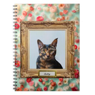 Cuaderno Custom Pet Portrait Notebook – Your Cat in a Frame