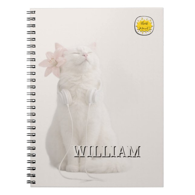 Cuaderno Custom photo cat pet silver notebook (Frente)