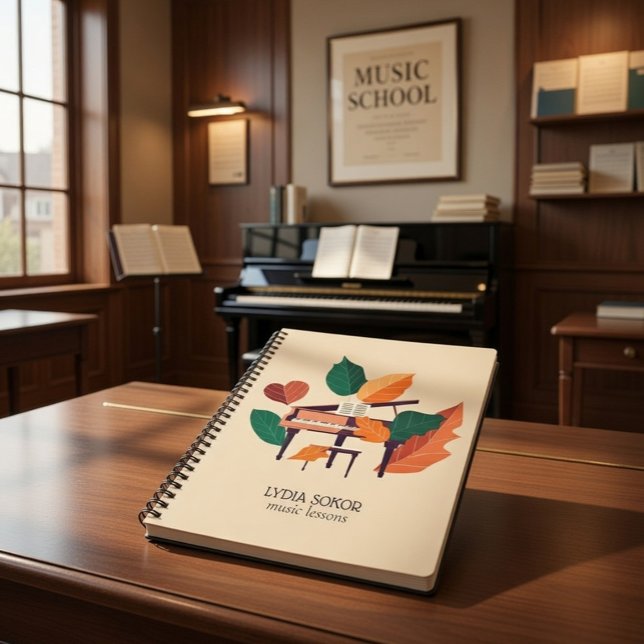 Cuaderno Custom Piano Music Lessons Spiral Notebook (Subido por el creador)