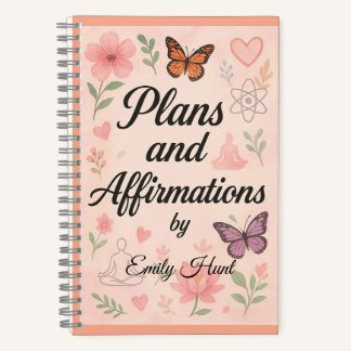 Cuaderno Custom Plans & Affirmations Notebook Gift