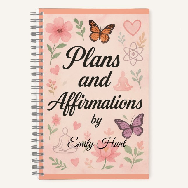 Cuaderno Custom Plans & Affirmations Notebook Gift (Anverso)