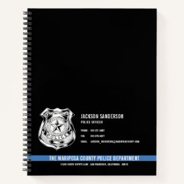 Cuaderno Custom Police Department Law Enforcement Logo