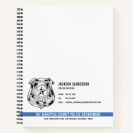 Cuaderno Custom Police Department Law Enforcement Logo