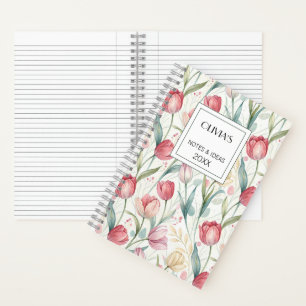 Cuaderno Custom Professional Notebook Modern Tulips