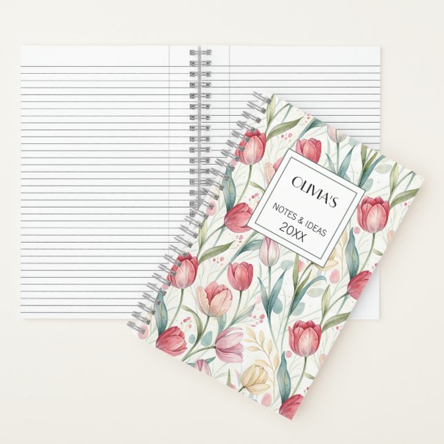 Cuaderno Custom Professional Notebook Modern Tulips (Interior)
