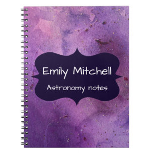 Cuaderno Custom Purple Galaxy School Notebook
