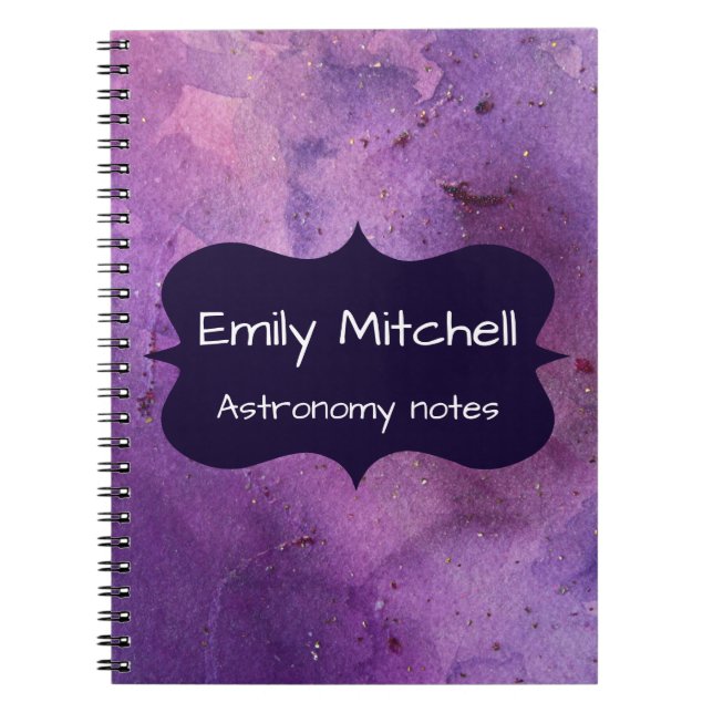 Cuaderno Custom Purple Galaxy School Notebook (Frente)