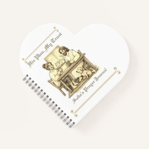 Cuaderno Custom Sepia Jesus Heart Minimalist Notebook