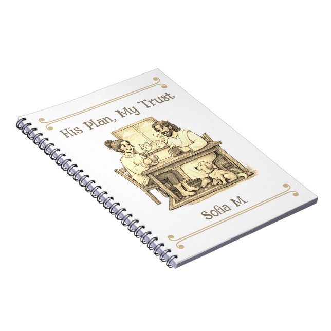 Cuaderno Custom Sepia Jesus Minimalist Prayer Journal (Lado Derecho)