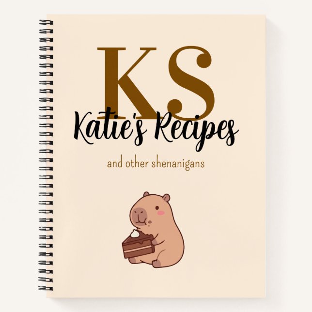 Cuaderno Custom Spiral Journal Notebook | Recipe Book (Anverso)