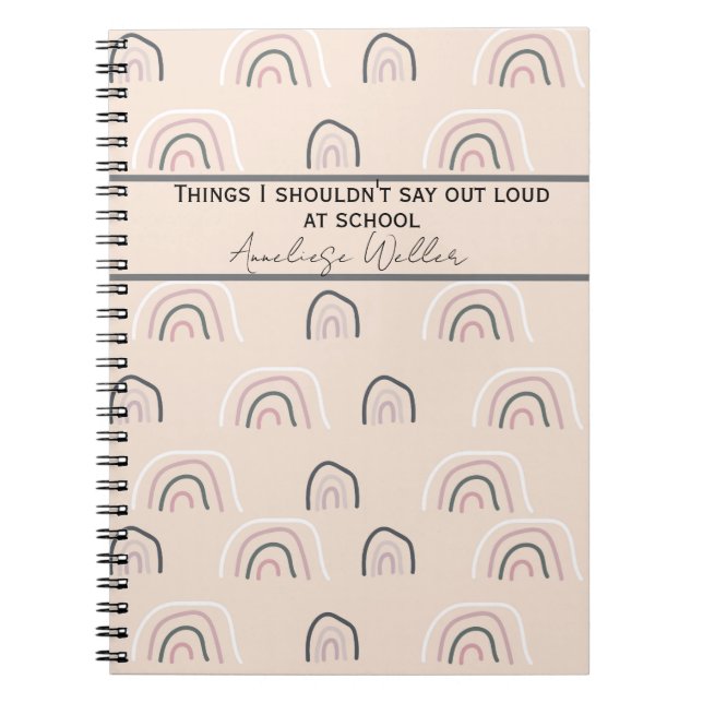 Cuaderno Custom Things I Shouldn’t Say Out Loud at School (Frente)