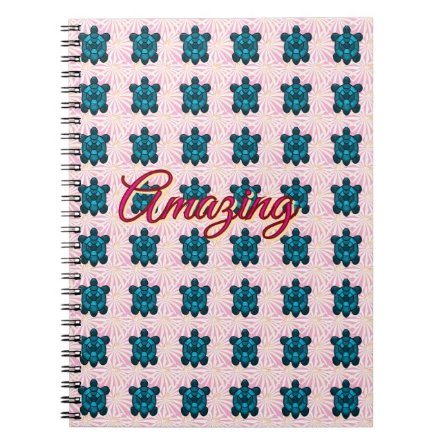 Cuaderno Custom turtle pattern Sherpa Blanket (Frente)