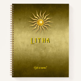 Cuaderno Customizable 8.5 x 11 Litha Summer Golden Notebook