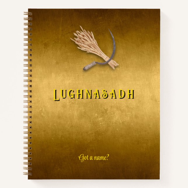 Cuaderno Customizable 8.5 x 11 Lughnasadh Harvest Notebook (Anverso)